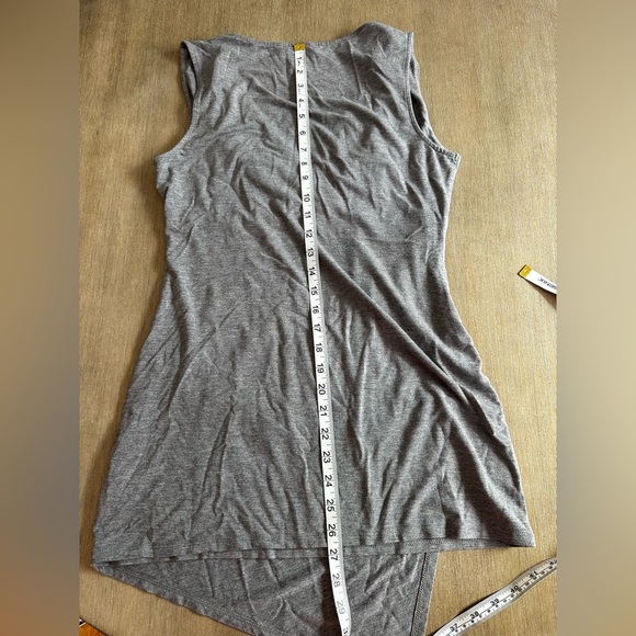 White House black market gray soft stretchy tank top draped small - Picture 6 of 6